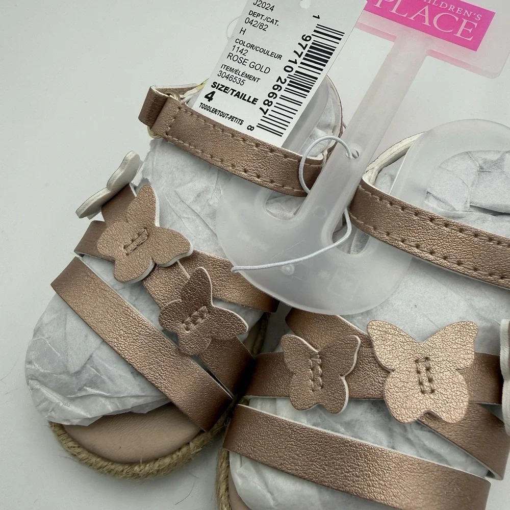 The Children's‎ Place Toddler Baby Girl Sandals Size 4 Shoes NEW Rose Gold